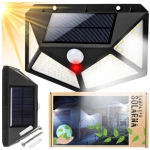 Lampa solarna halogen LED z czujnikiem ruchu 3 tryby zewnętrzna ogrodowa IP65
