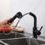 Bateria kuchenna zlewozmywakowa wyciągana wylewka perlator 360 czarna 35 cm – zdjęcie 5