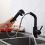 Bateria kuchenna zlewozmywakowa wyciągana wylewka perlator 360 czarna 35 cm – zdjęcie 6