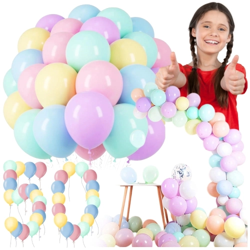 Balony pastelowe kolorowe na urodziny impreza 25 cm mocne wytrzymałe 50 szt