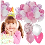 Balony konfetti białe kremowe urodziny impreza 26 cm mocne wytrzymałe 25 szt