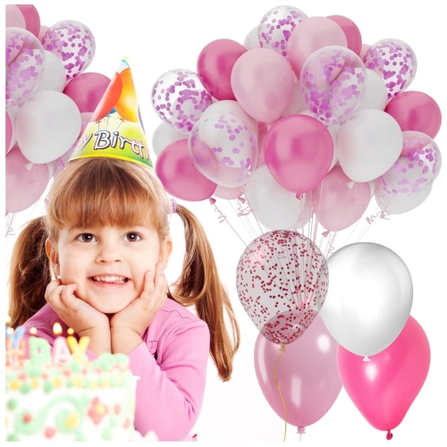 Balony konfetti białe kremowe urodziny impreza 26 cm mocne wytrzymałe 25 szt