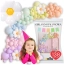 Girlanda balonowa stokrotki pastelowa balony na urodziny kwiaty XXL 139 szt