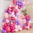 Girlanda balonowa motyle różowy fiolet balony na urodziny roczek XXL 133 szt – zdjęcie 4