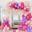 Girlanda balonowa motyle różowy fiolet balony na urodziny roczek XXL 133 szt – zdjęcie 5