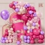 Girlanda balonowa motyle różowy fiolet balony na urodziny roczek XXL 133 szt – zdjęcie 7