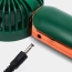 Wentylator biurkowy mini wiatrak zielony przenośny akumulator USB podstawka – zdjęcie 5