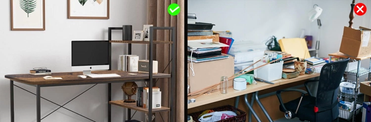 Biurko loft z półkami postarzany dąb – zdjęcie 6