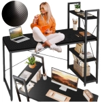 Biurko loft z półkami czarne