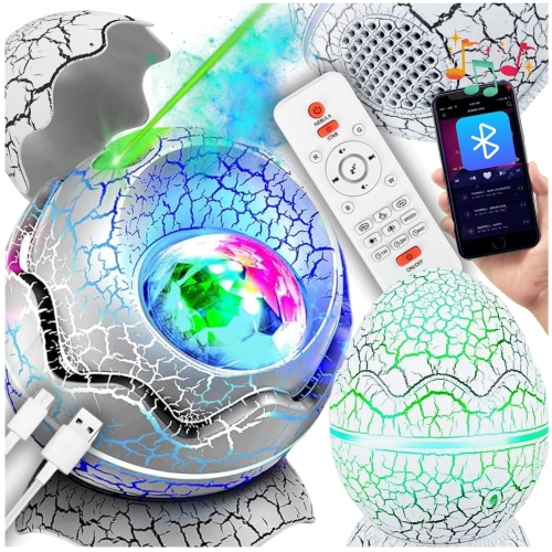 Projektor gwiazd lampa nocna rzutnik nieba obrotowy głośnik bluetooth pilot