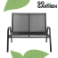 Meble ogrodowe czarne zestaw stół + sofa + 2 krzesła | GoGarden – zdjęcie 4