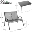 Meble ogrodowe czarne zestaw stół + sofa + 2 krzesła | GoGarden – zdjęcie 17