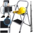 Drabina 2-stopniowa drabinka domowa składana stalowa metalowa szara 150 kg