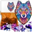 Puzzle drewniane wilk A4 147 elementów
