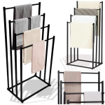 Stojak łazienkowy wieszak na ręczniki loft - czarny