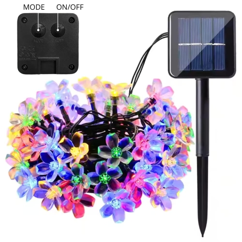 Girlanda solarna LED multicolor kwiatki solarne na taras do ogrodu 50 LED | GoGarden – zdjęcie 2