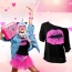 Strój przebranie cosplay koszulka retro dorosłych lata 80 disco + biżuteria – zdjęcie 2