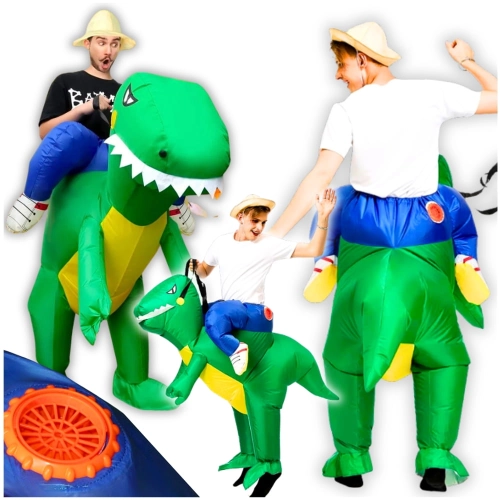 Strój dinozaura przebranie samopompujący kostium dmuchany dinozaur T-Rex