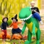 Strój dinozaura przebranie samopompujący kostium dmuchany dinozaur T-Rex – zdjęcie 3