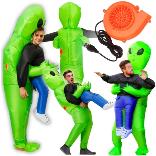Kostium alien UFO kosmita dmuchany przebranie strój Halloween samopompujący