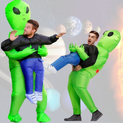 Kostium alien UFO kosmita dmuchany przebranie strój Halloween samopompujący – zdjęcie 2