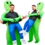 Kostium alien UFO kosmita dmuchany przebranie strój Halloween samopompujący – zdjęcie 6