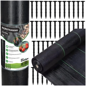 Agrotkanina przeciwko chwastom ściółkująca 3,2*100m 90g + szpilki | GoGarden