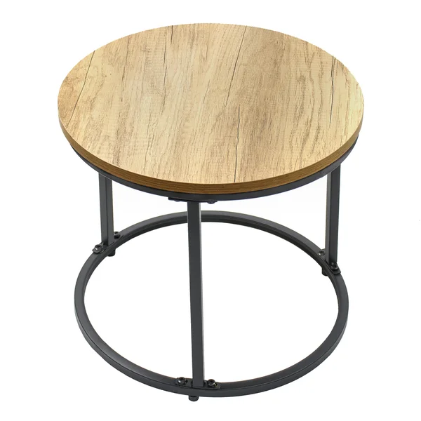 Stoliki okrągłe kawowe loftowe zestaw - 60x60 40x40 cm – zdjęcie 10