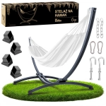 Stelaż na hamak dwuosobowy metalowy grafitowy | GoGarden
