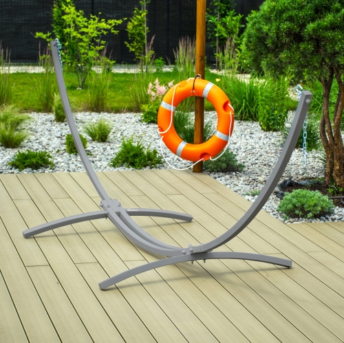 Stelaż na hamak dwuosobowy metalowy szary | GoGarden – zdjęcie 2