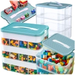 Pojemnik na klocki organizer z przegródkami  3-warstwowy