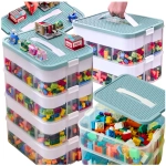 Pojemnik na klocki organizer z przegródkami  4-warstwowy