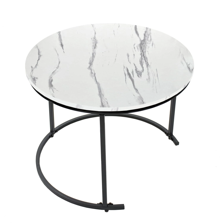 Stoliki okrągłe kawowe industrialne loft glamour zestaw stolik 60x60 40x40 | Seddo – zdjęcie 5
