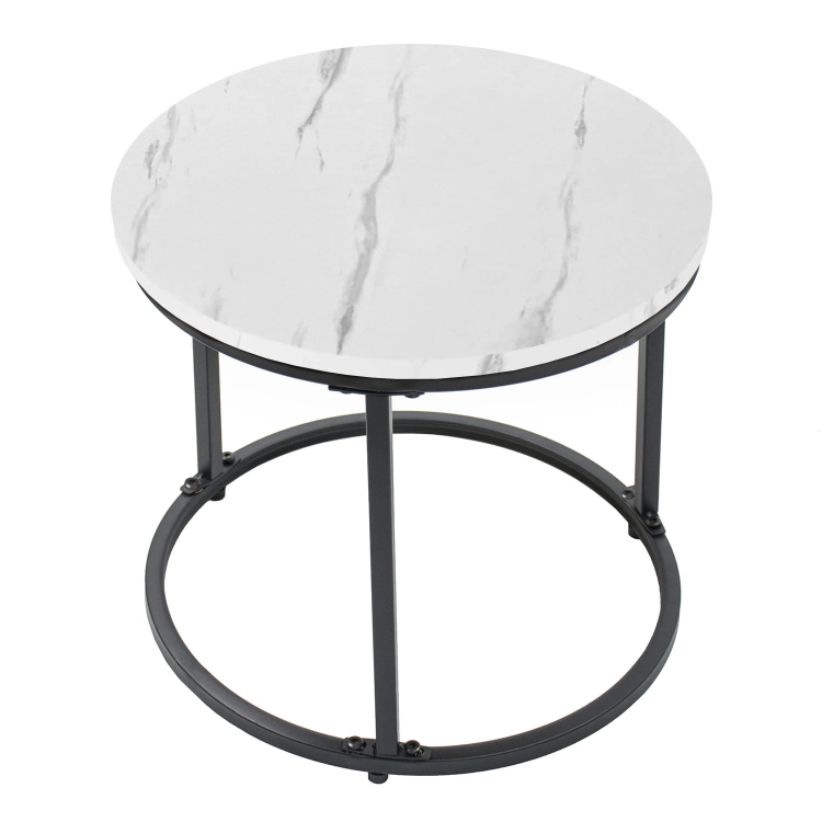Stoliki okrągłe kawowe industrialne loft glamour zestaw stolik 60x60 40x40 | Seddo – zdjęcie 6