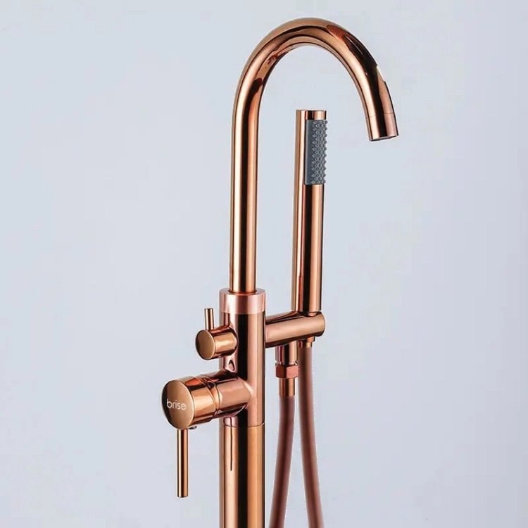 Bateria wannowa wolnostojąca- miedziana/rose gold – zdjęcie 3