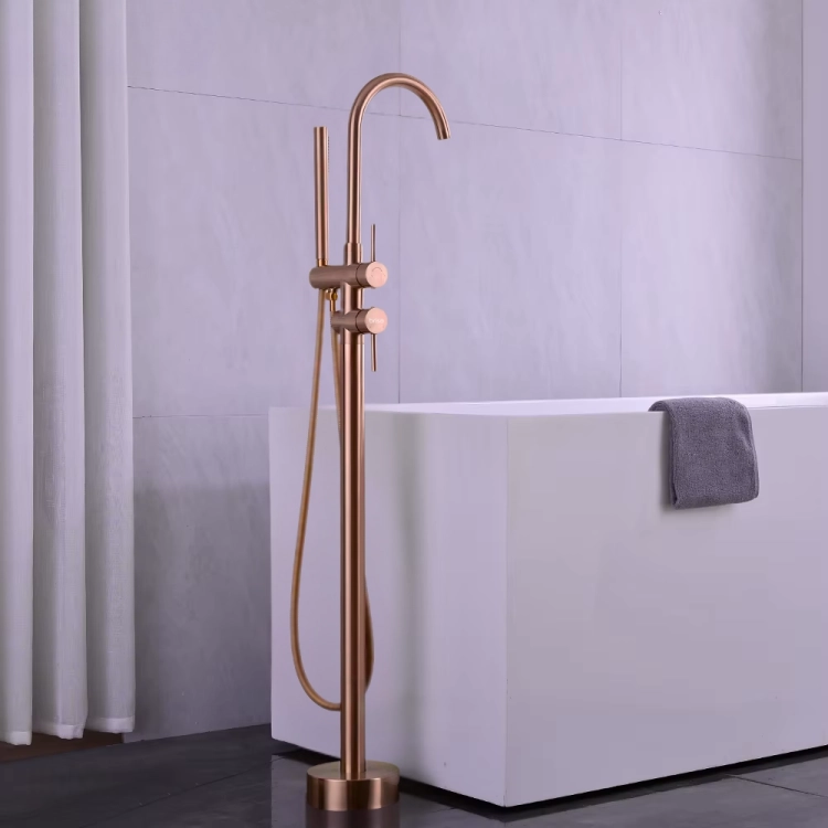 Bateria wannowa wolnostojąca- miedziana/rose gold – zdjęcie 6