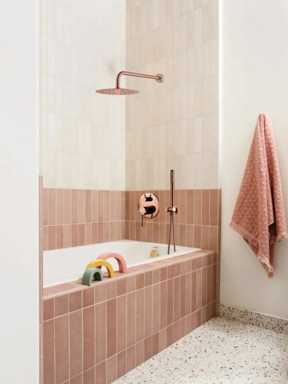 Bateria wannowo prysznicowa - Rose gold – zdjęcie 2