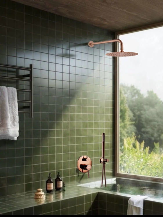 Bateria wannowo prysznicowa - Rose gold – zdjęcie 3