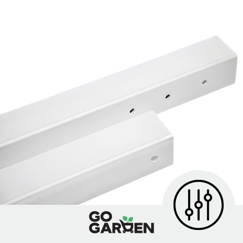 Biały maszt stalowy na żagiel ogrodowy 240cm + stopa montażowa | GoGarden – zdjęcie 2
