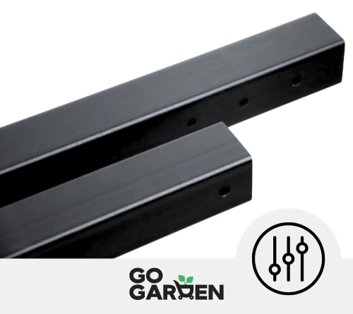 Maszt stalowy na żagiel ogrodowy 240cm ze stopą montażowa, czarny | GoGarden – zdjęcie 2