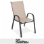 Krzesło ogrodowe metalowe taupe 6 sztuk | GoGarden – zdjęcie 2