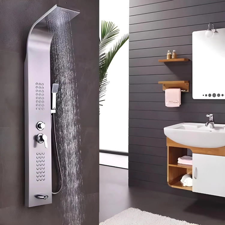 Bateria panel prysznicowy z hydromasażem- niklowana – zdjęcie 5