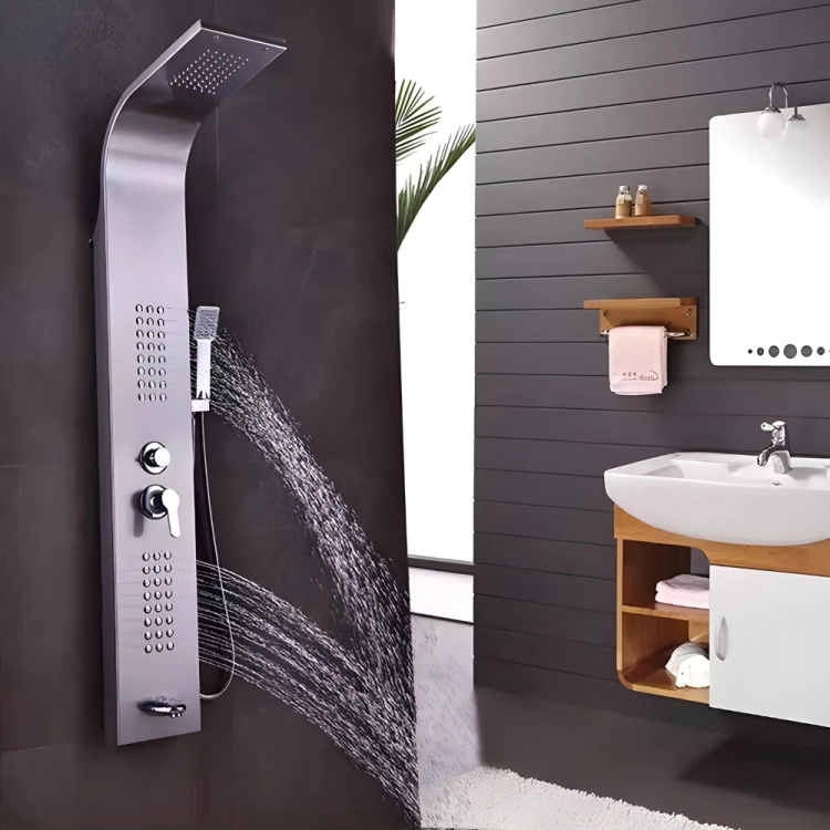 Bateria panel prysznicowy z hydromasażem- niklowana – zdjęcie 6