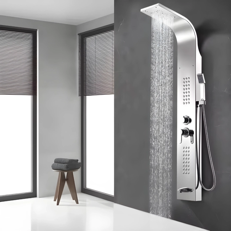 Bateria panel prysznicowy z hydromasażem- niklowana – zdjęcie 7