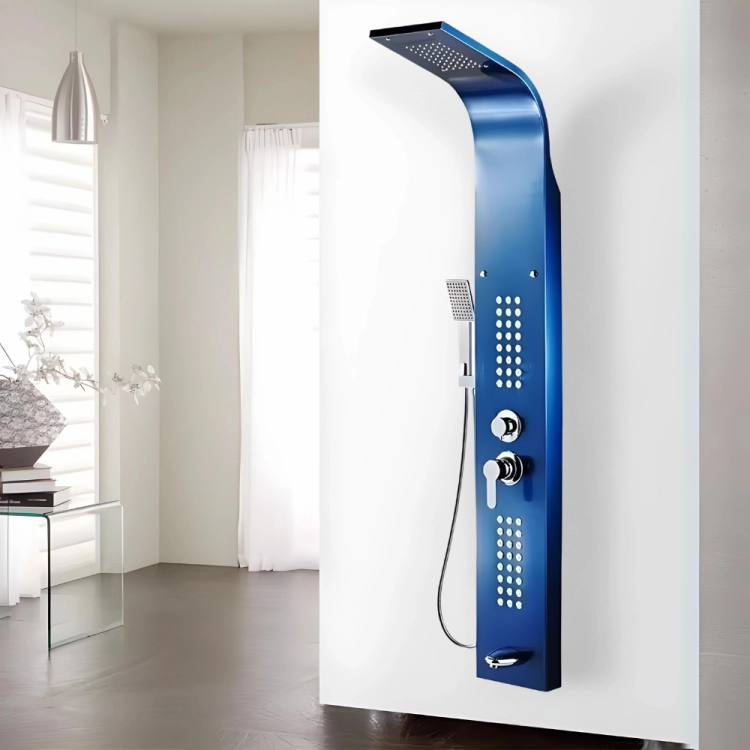 Bateria panel prysznicowy z hydromasażem- niebieski – zdjęcie 5