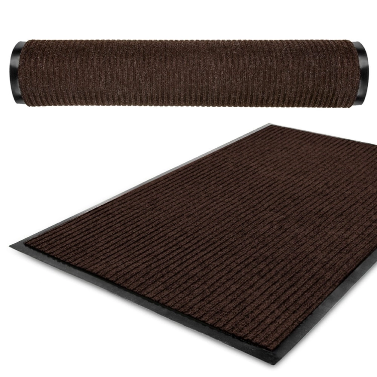 Wycieraczka pod drzwi wejściowa mata do butów duża brąz zewnętrzna 80x120 cm – zdjęcie 11