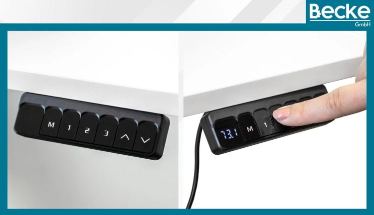 Biurko elektryczne automatyczne regulowane do pracy na stojąco 160x80 białe – zdjęcie 11