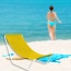 Leżak plażowy do opalania składany żółty KAONA – zdjęcie 9