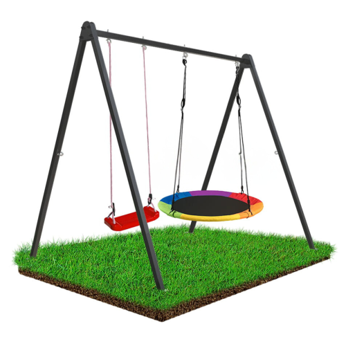 Stelaż pod huśtawkę graphite z 2 huśtawkami(flagi) | GoGarden – zdjęcie 2