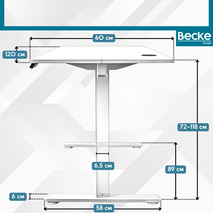Biurko elektryczne automatyczne regulowane do pracy na stojąco 120x60 czarny – zdjęcie 14